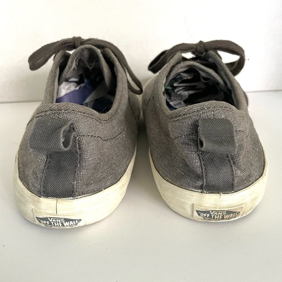 vans Off the Wall Skateboard Shoes Classic Styling Gray Fabric - Picture 3 of 6